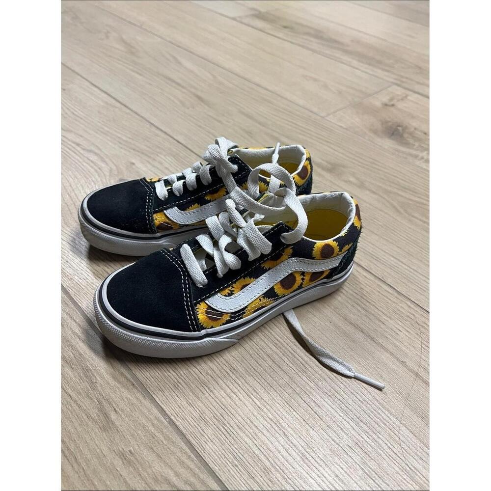 Vans Kids Black & Yellow Sunflower Low-Top Sneakers